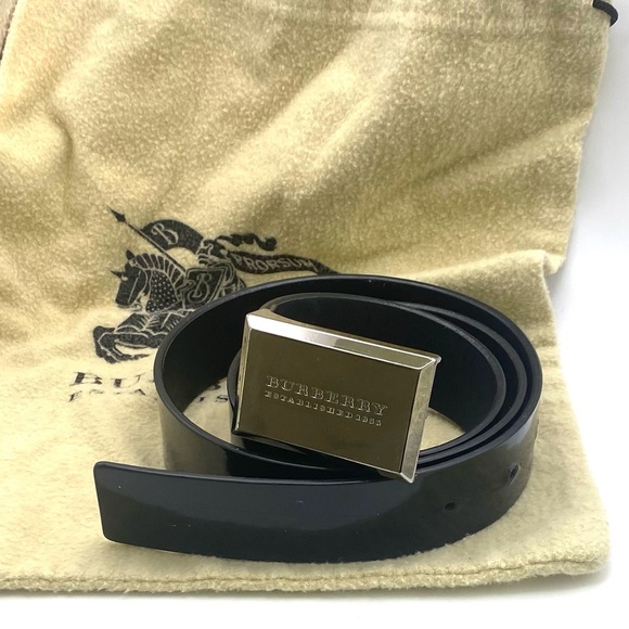 👑- 💃🥂💃WOMEN'S BURBERRY BLACK PATENT LEATHER BELT WITH SILVER BUCKLE 🥂💃🥂 - Picture 10 of 10